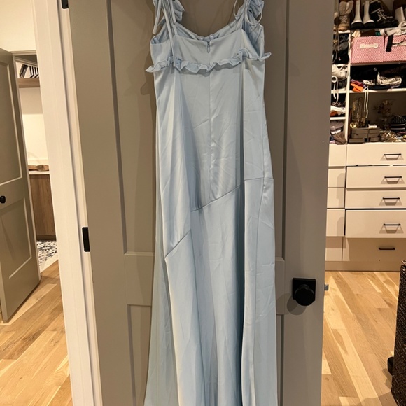 For Love and Lemons blue maxi dress with bow - Picture 3 of 5